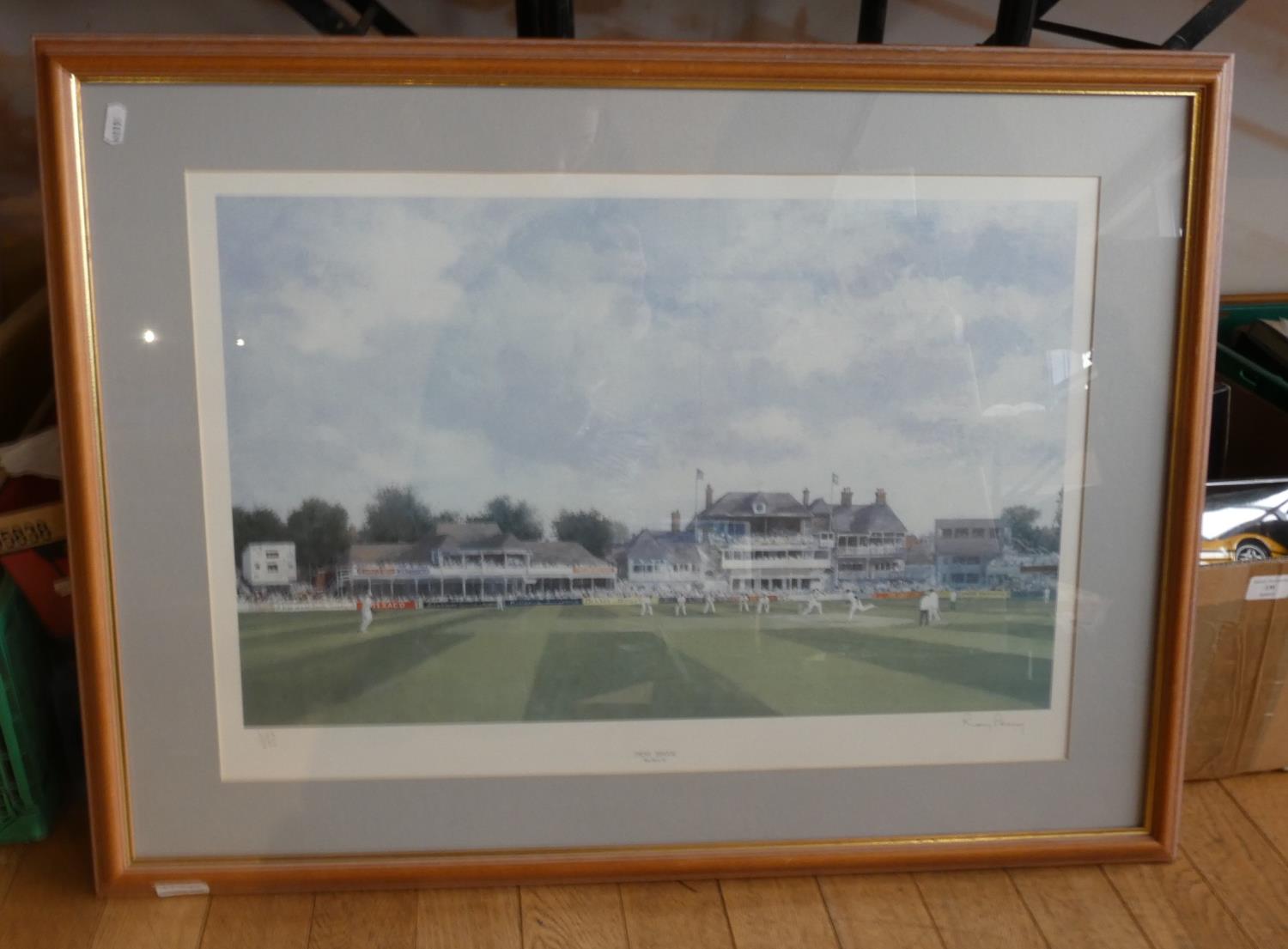 After Roy Perry, Trent Bridge, a limited edition print, 243/250, signed in pencil, framed, another - Image 3 of 4