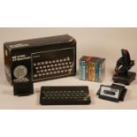 Boxed Spectrum Rubber Key 48K machine, power supply, TV lead, tape player lead and two manual.