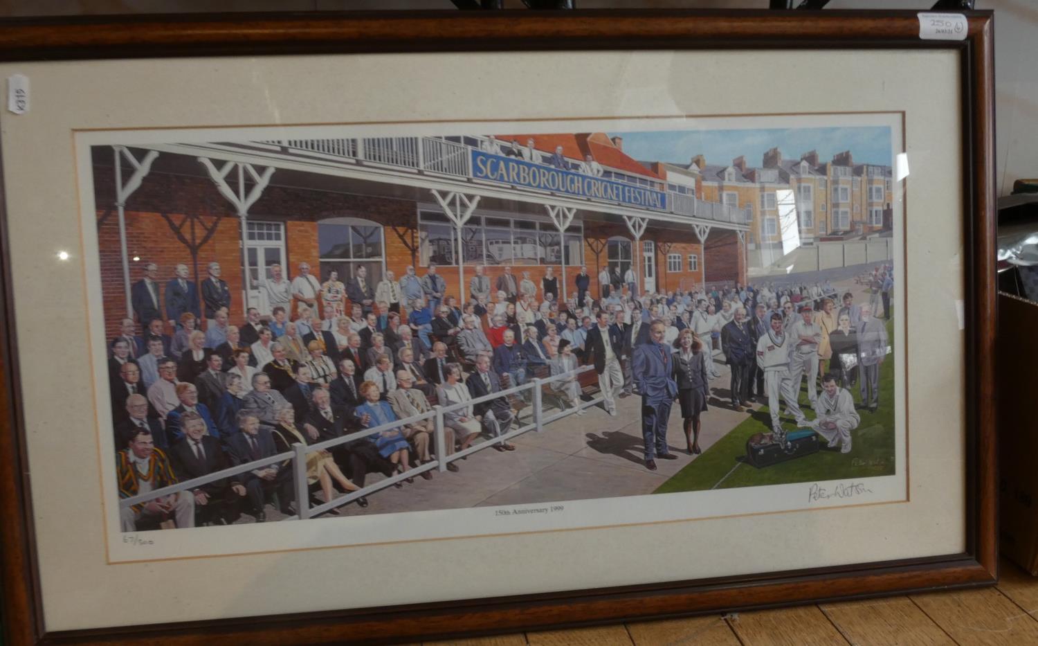 After Roy Perry, Trent Bridge, a limited edition print, 243/250, signed in pencil, framed, another - Image 2 of 4