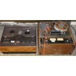 A Teac A-4010 GSL reel to reel tape recorder and a Beocord 1500 reel to reel tape recorder (2)