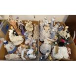 A collection of figurines, to include Royal Doulton "Bramley Hedge" Adderley, Leonardo and other