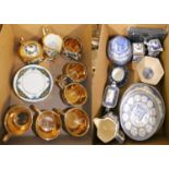 Ringtons commemorative ceramic wares by Wade & Masons, to include, collector plates, storage jars,