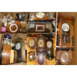 Wall, mantle, alarm and carriage clocks including a Teasmaid in 5 boxes.