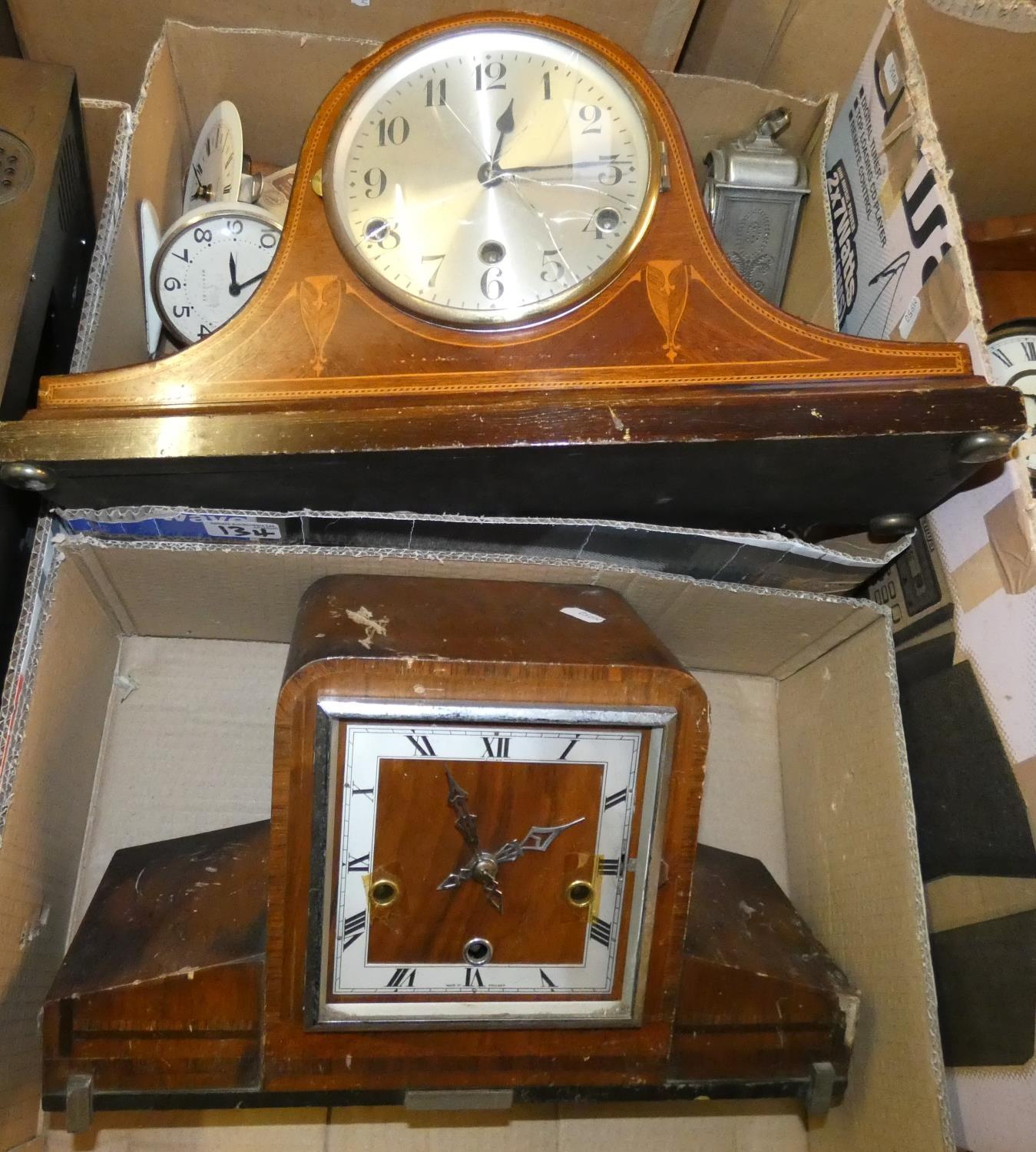 Wall, mantle, alarm and carriage clocks including a Teasmaid in 5 boxes. - Image 4 of 6