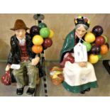 A Royal Doulton figurine of "The Balloon Man" Hn1954, together with "The Old Balloon Seller"