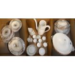 A Crown Staffordshire 16 piece coffee service, together with a Gloucester part dinner service (2)