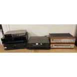 A Technics amplifier, SU-V550, JVC receiver, RX555L,