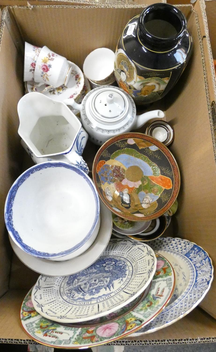 Four boxes of miscellaneous ceramic and glassware, to include a Masons fruit bowl, Royal Doulton - Image 3 of 5