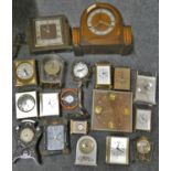 A quantity of clocks and spares, primarily carriage, traveling and mantle clocks (2)