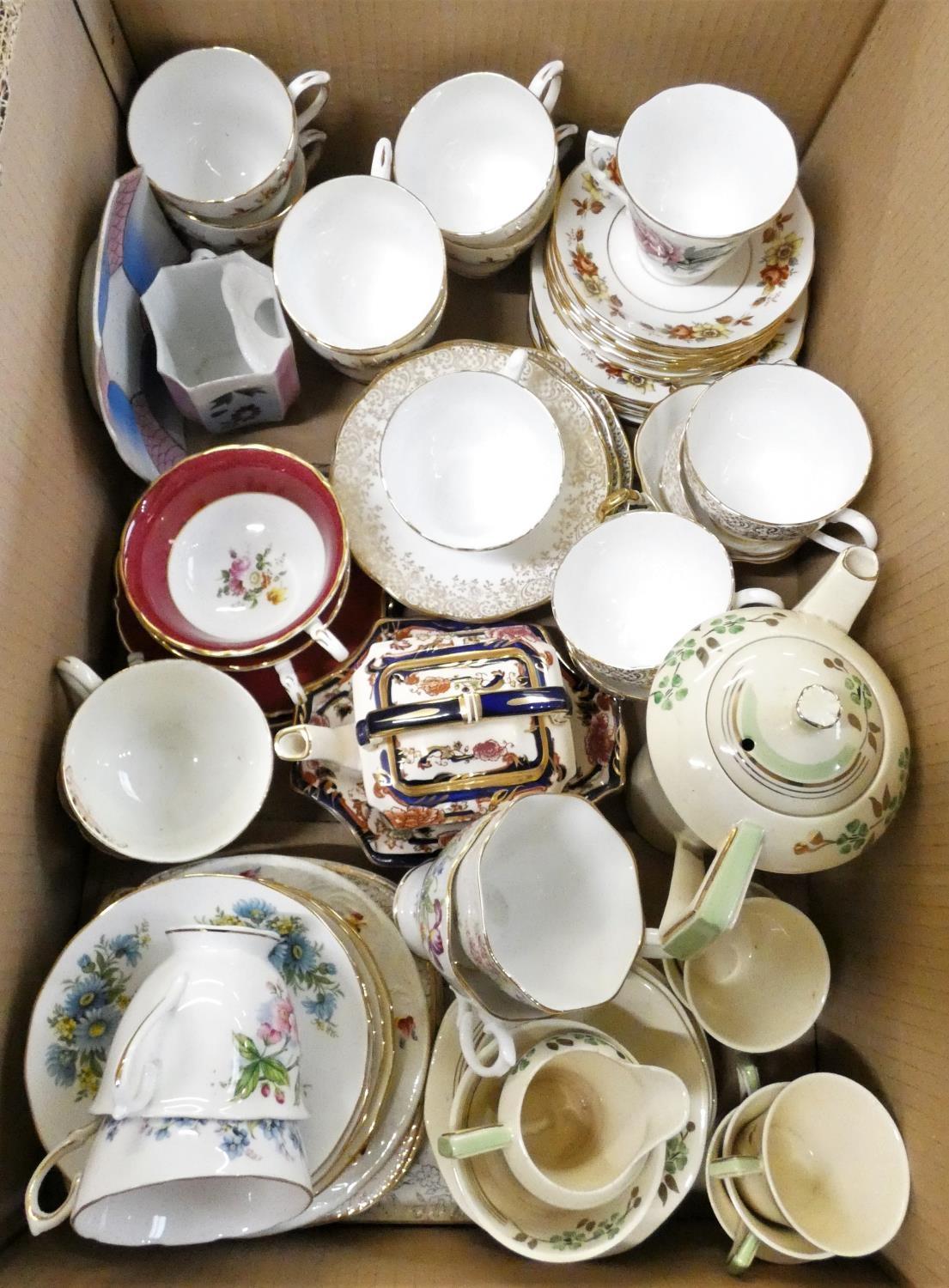 Four boxes of miscellaneous ceramic and glassware, to include a Masons fruit bowl, Royal Doulton - Image 2 of 5