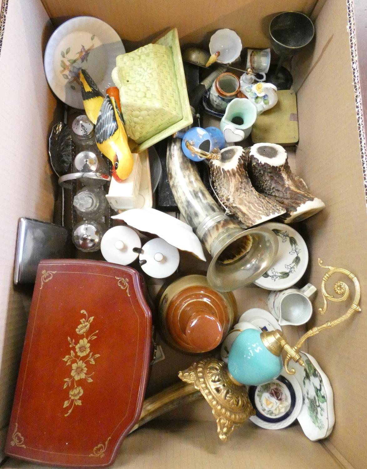 Three boxes of miscellaneous ceramics including, Maling fruit dishes, 4 piece tea service 'Ann - Image 4 of 4