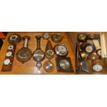 A selection of wall barometers.