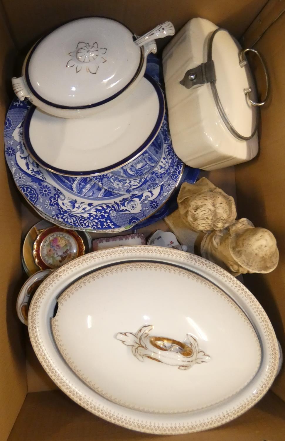 Three boxes of miscellaneous ceramics, including, a Becks bar top pump, Jug & bowl sets, Sylvac - Image 3 of 3