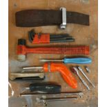 A Snap On screwdriver multitool, Allen key set and other Snap On tools.