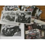 A collection of black and white and colour photographs of mainly motorcars.