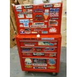 A Snap On two section tool chest, on wheels with two keys.