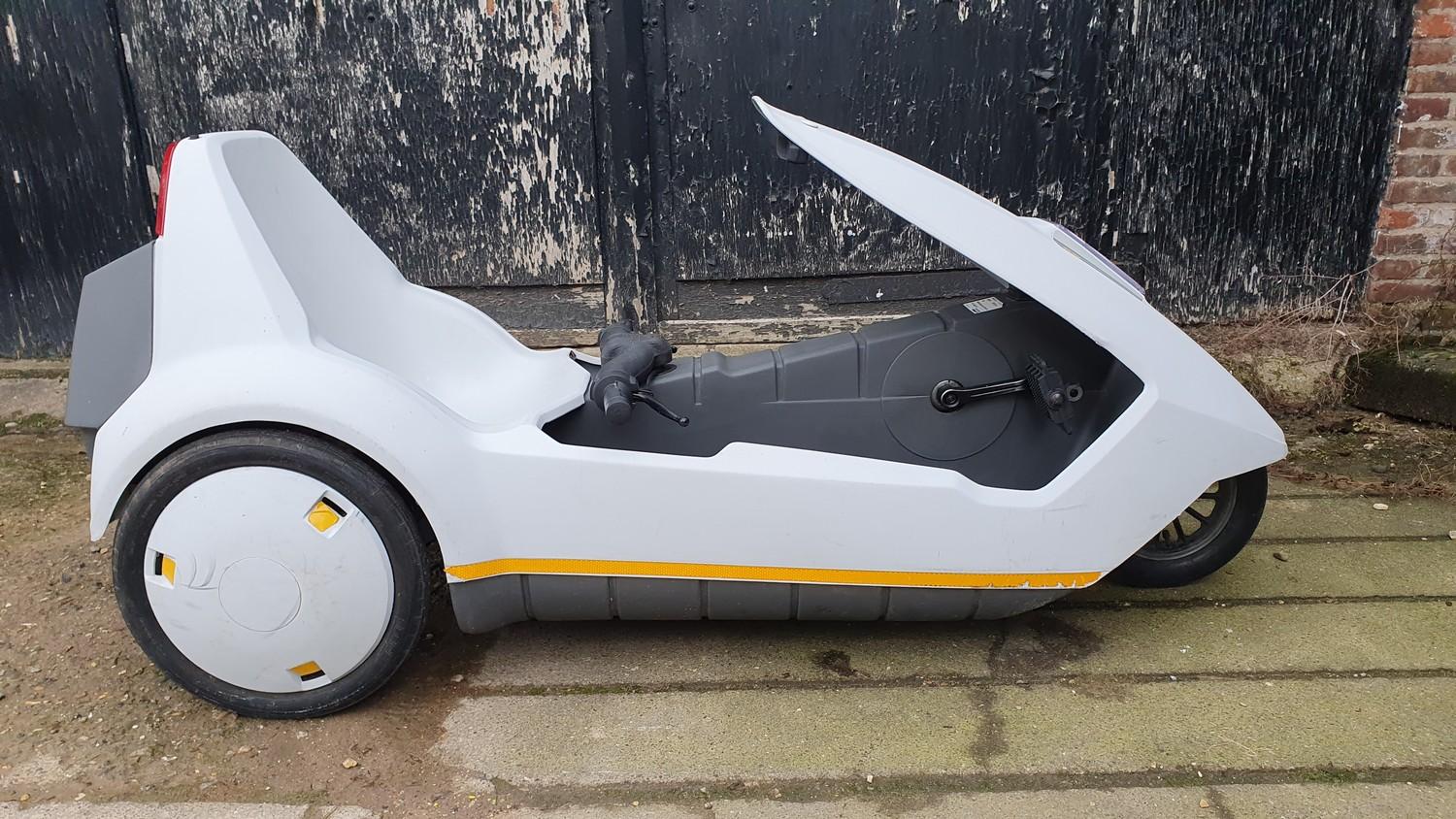 Sinclair C5, 1985, serial number 100052000927. 12 volt. 250 Watt. On 10 January 1985, the C5 was