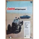 A Castrol/Sunbeam Rapier/Malcolm Campbell land Speed Record advertising poster, 84 x 59 cm.