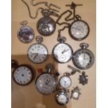 A Balmaster chrome antichoc split-second timer pocket watches and other pocket watches