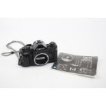 Canon A-1 35mm SLR Film Camera (Body ONLY) All Black Colour-Way w/ Instructions NOTE: Camera has