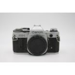 Canon AE-1 35mm SLR Film Camera Body Only, No. 643765 w/ Body Cap The camera is WORKING and in a