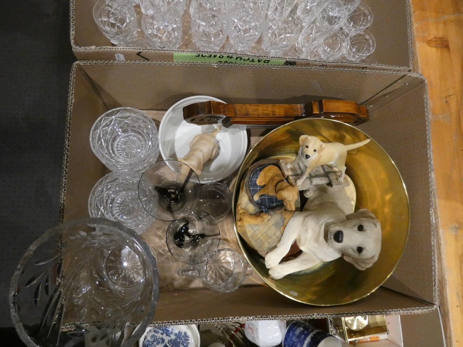 A large collection of Stuart cut glass crystal to include, brandy balloons, port, whiskey, wine, and