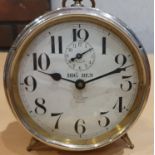 A collection of 13 alarm clocks including a Big Ben pocket watch type with steady repeat lever and