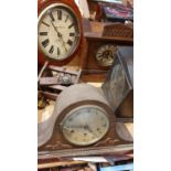 A Victorian dial clock, retailed by Sportsinger & Co, Belfast and 3 mantle clocks