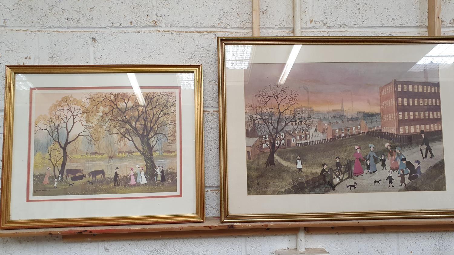 A Frank Bentley limited edition print 53/850, three Helen Bradley prints, three Scottish prints - Image 2 of 4