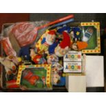 A collection of Noddy in Toyland character teddys including a boxed corgi model (Big Ears 69004),