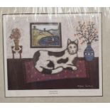 A Frank Bentley limited edition print 53/850, three Helen Bradley prints, three Scottish prints