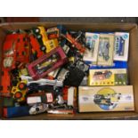 A collection of play worn die-cast models including- matchbox superkings togther with boxed modern
