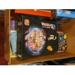 Two boxed sets of mega blocks pro collector series sets, a Chadvalley table skittles together with a