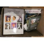 A box of primarily cricket related hardback books titles to including- The Lords Taverners Fifty
