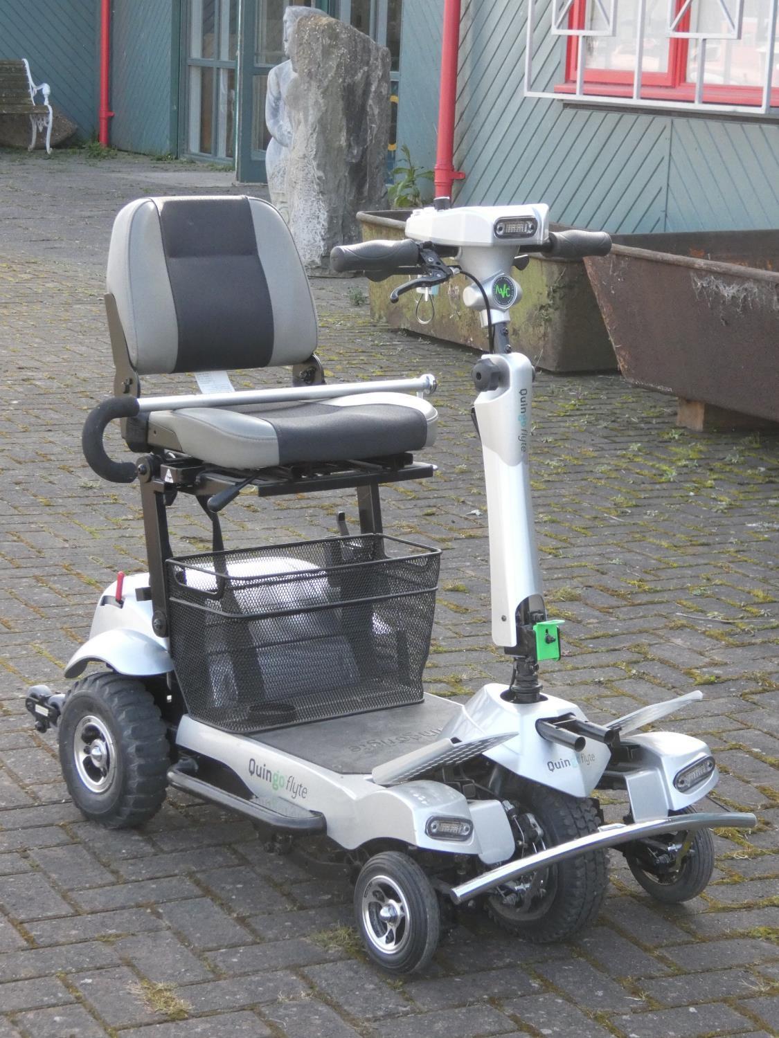 A Quingo Flyte mobility scooter, complete with battery charger - Image 2 of 4