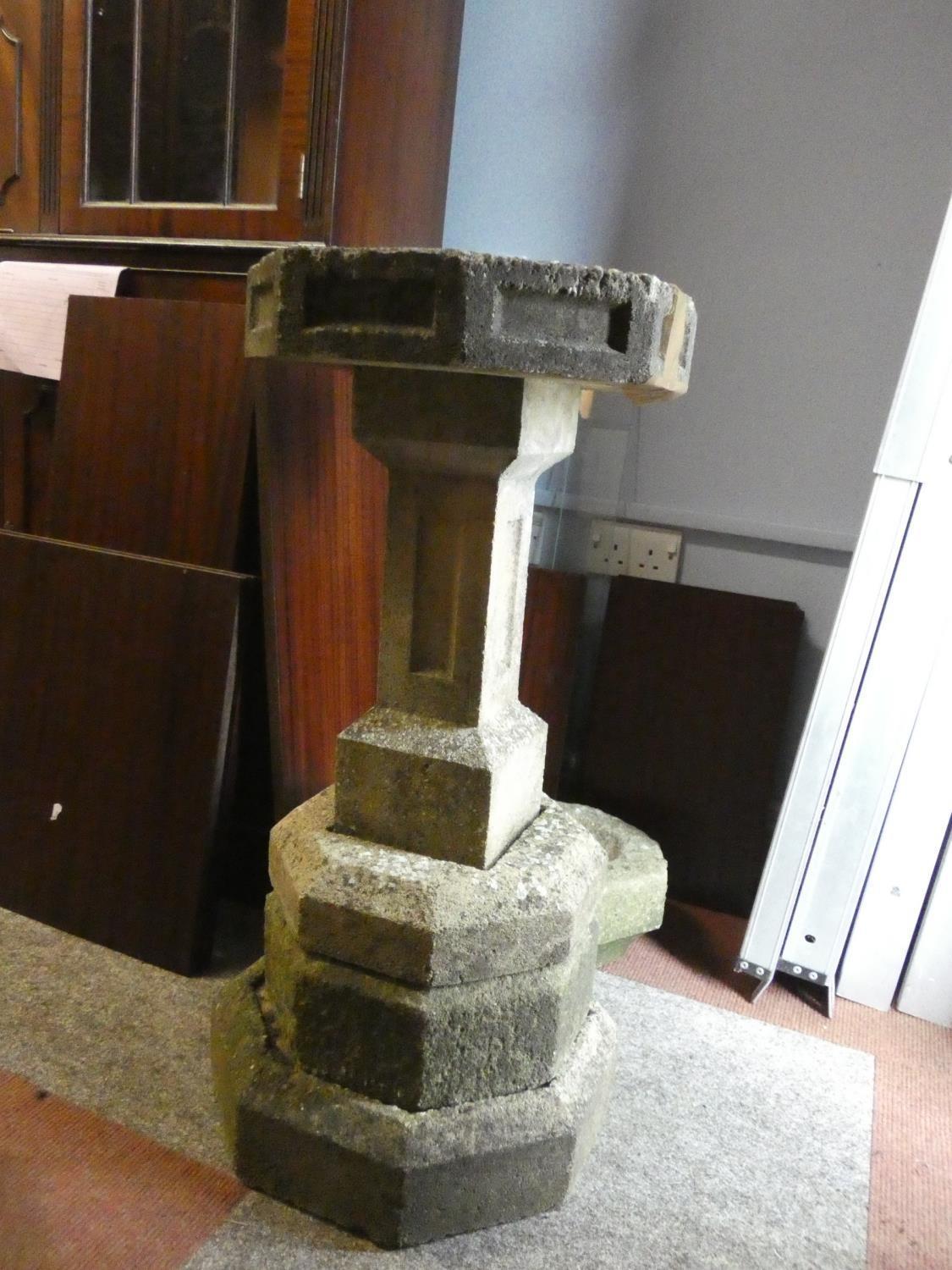 A concrete bird bath (height-78cm)