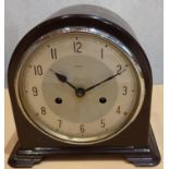 A collection of mantle and carriage clocks including an Enfield Bakelite mantle clock