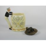 A Crown Devon Eaton Boating Song musical mug, 18cm.