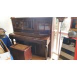 A Whitton Wells of London mahogany upright Pianola, retailed by Gough & Davy, Hull, serial number