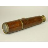 R & J Beck Ltd, London, a WWI brass 4 drawer telescope, dated 1914, Tel Sig (Mk III) also G.S., with