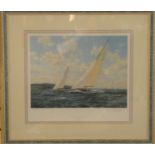 After J. Steven Dews (1949-): 8 metres Racing off West Solent, artists proof, signed in pencil, 41 x