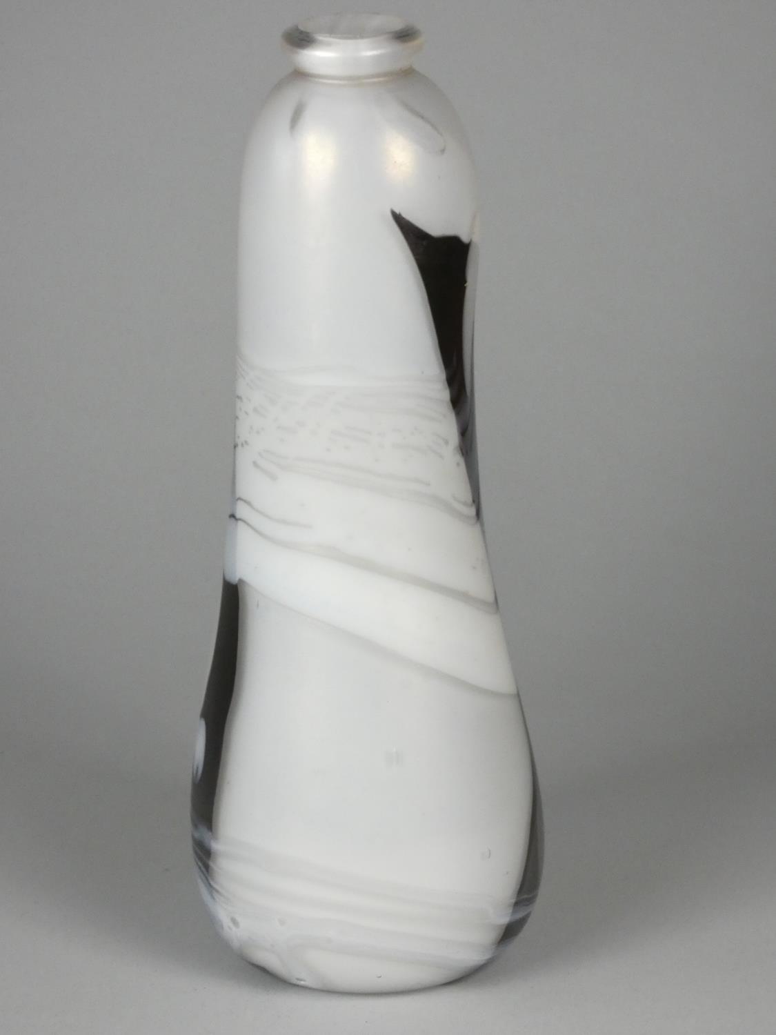 Andrew Sanders, an iridescent black and white pearl baluster vase, engraved AH Sanders, '83, - Image 4 of 5