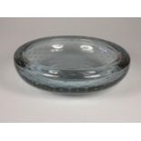 Whitefriars- a glass dish with bubble design, diameter 20 cm