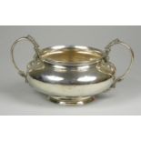 A William IV Irish silver sugar bowl, by Robert Smith, Dublin 1832, of circular form with leaf