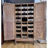 An Industrial engineers cabinet, with multiple drawers, 79 x 59 x 160 cm