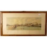 A framed carriage print "Lowestoft,Suffolk" holding, in original frame