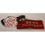 BR-WR Pilotman cloth armband and a metal B.R look-out armband (2)