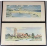 Two framed carriage prints- Blythburgh and Gorleston-on-Sea, Norfolk (2)