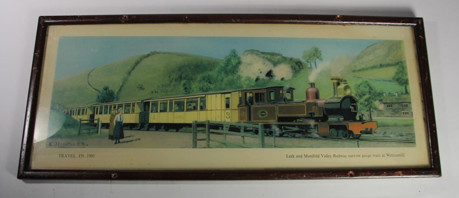 Two framed Hamilton Ellis carriage prints, travel in 1895 and travel in 1905 (2) - Image 3 of 4