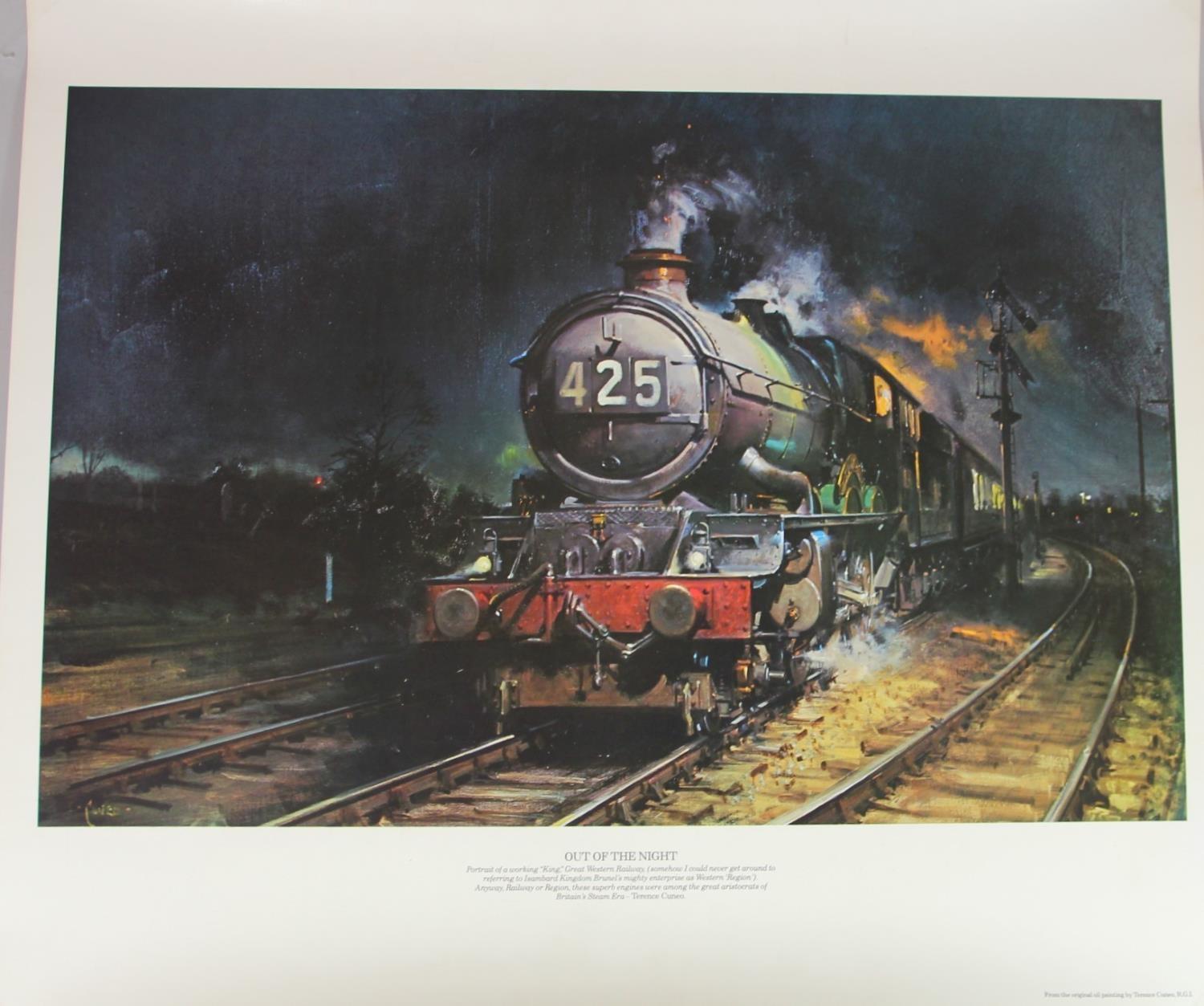 Two rolled Terence Cuneo Prints 'Double Head in the Highlands and 'Out of the Night', 48 x 56 cm (2) - Image 2 of 2